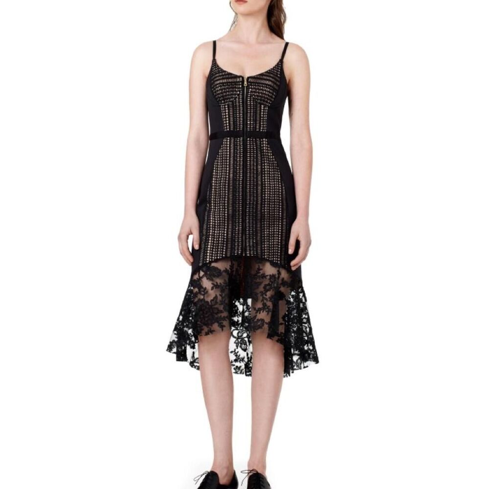 Three Floor Black lace midi dress with zipper - Picture 7 of 8
